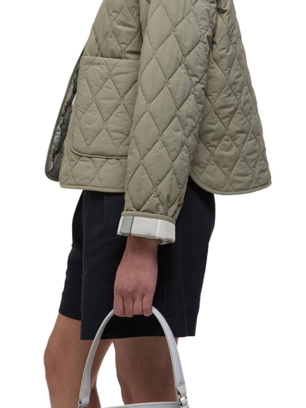 Barbour Quilted Monroe Jacket with Plaid Lining (Current Style) Size US 4 - Picture 2 of 13